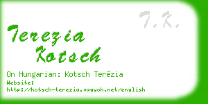 terezia kotsch business card